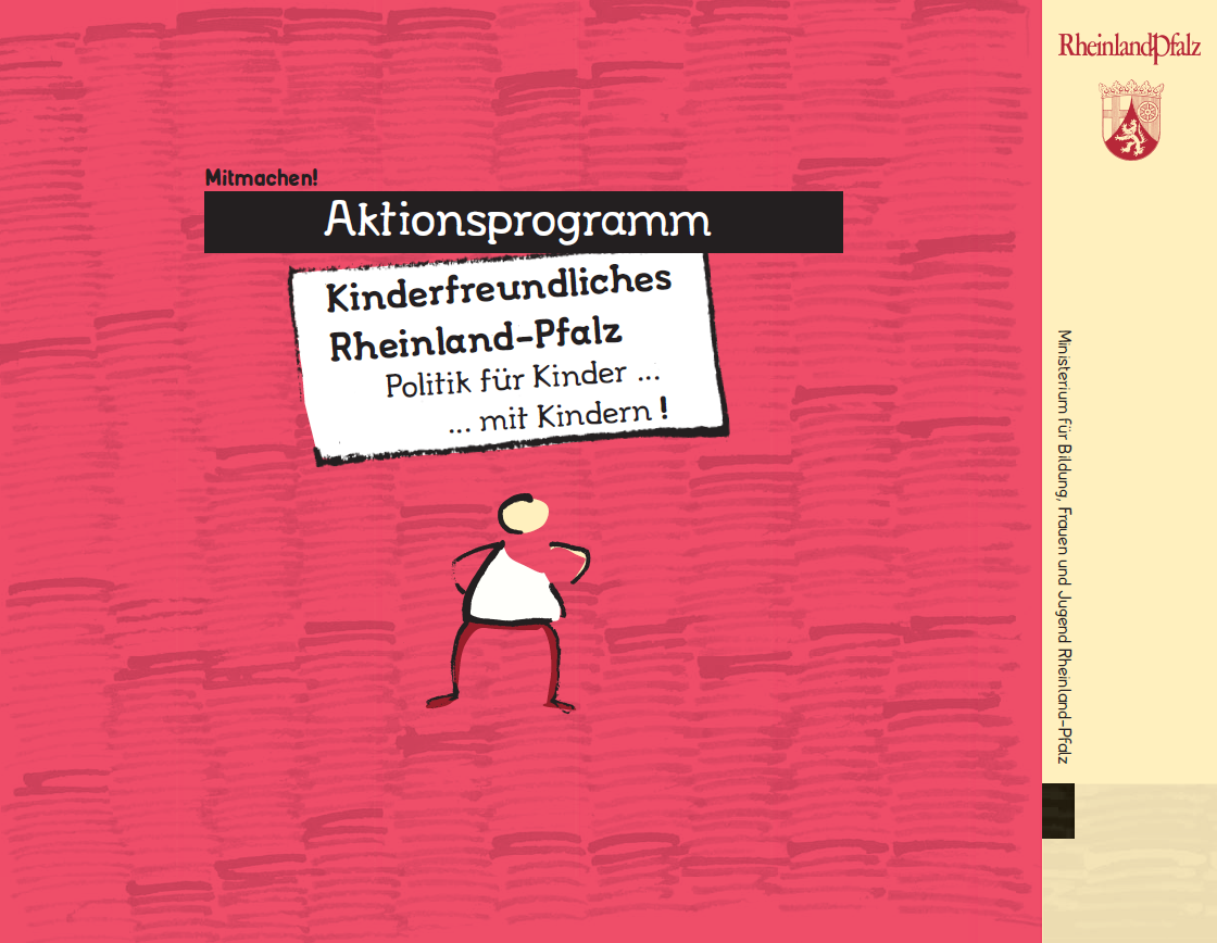Titelseite der Broschüre „Aktionsprogramm Kinderfreundliches Rheinland-Pfalz“